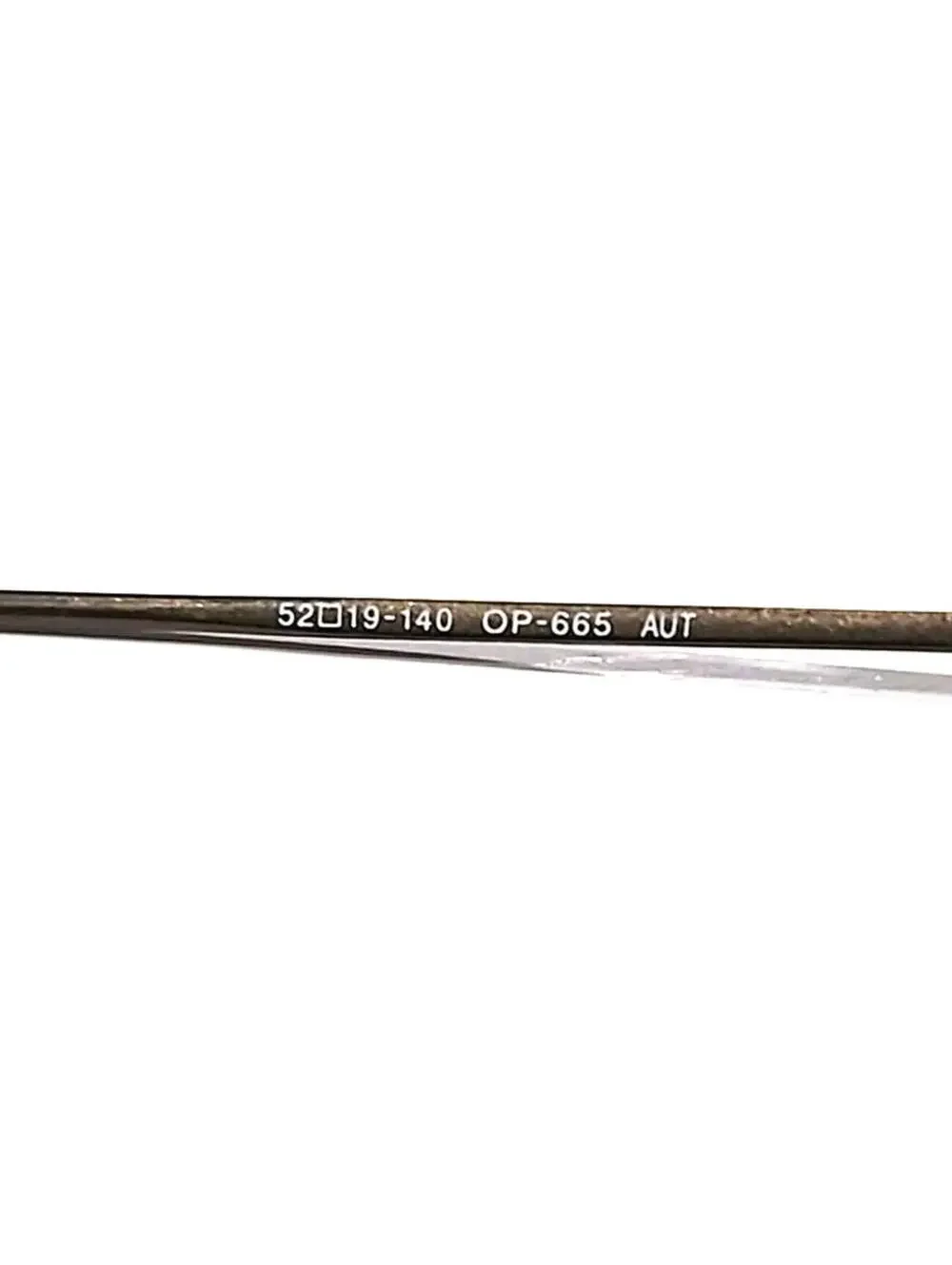 Oliver Peoples OP665 Brown Half Rim Rectangle Eyeglasses 52-19 140 NO Nose Pad